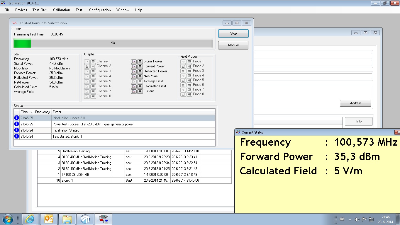 Bigger measurement parameters during the test