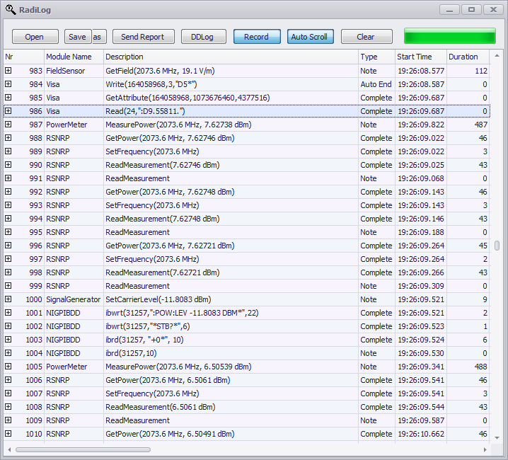 RadiLog captured communication from multiple devices