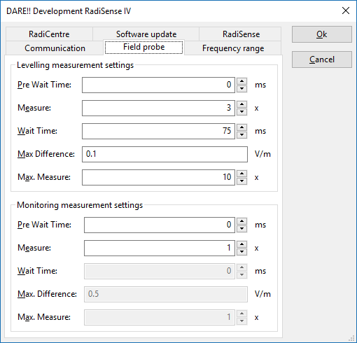 Field Sensor Advanced Settings