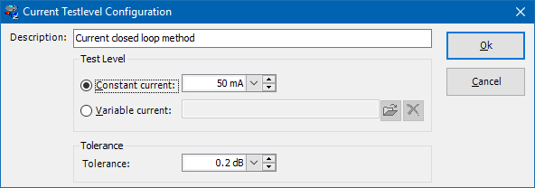 Current closed loop method configuration