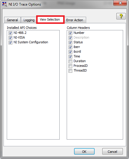 3.3 Options - View Selection tab NI-trace.png